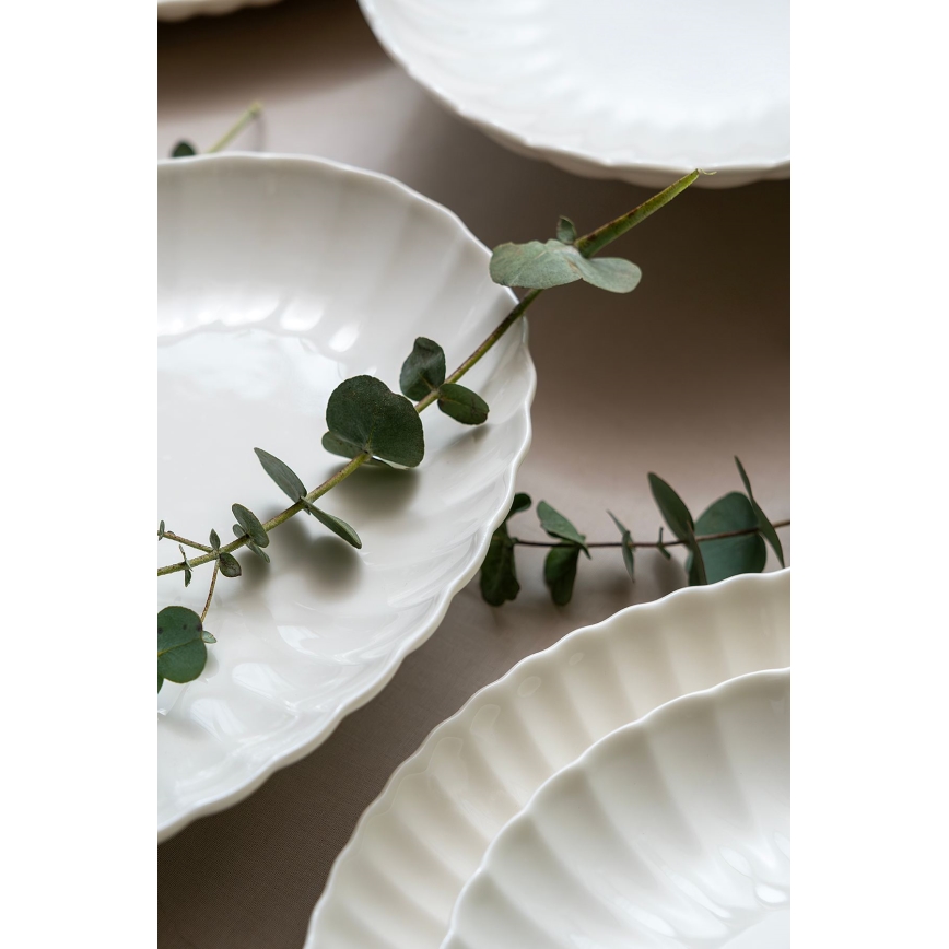 52-delni jedilni servis iz belega porcelana