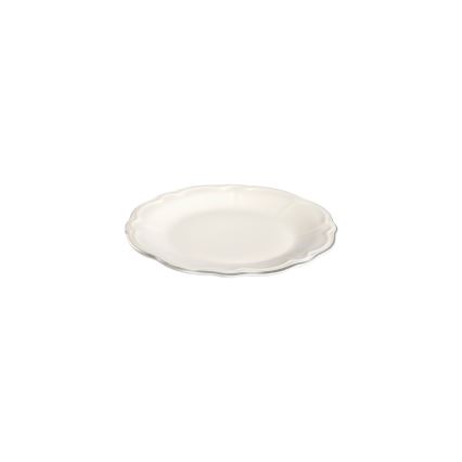 53-delni jedilni komplet, bel/srebrn, porcelan