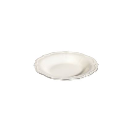 53-delni jedilni komplet, bel/srebrn, porcelan