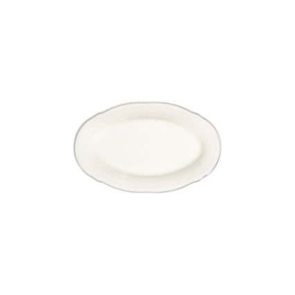 53-delni jedilni komplet, bel/srebrn, porcelan