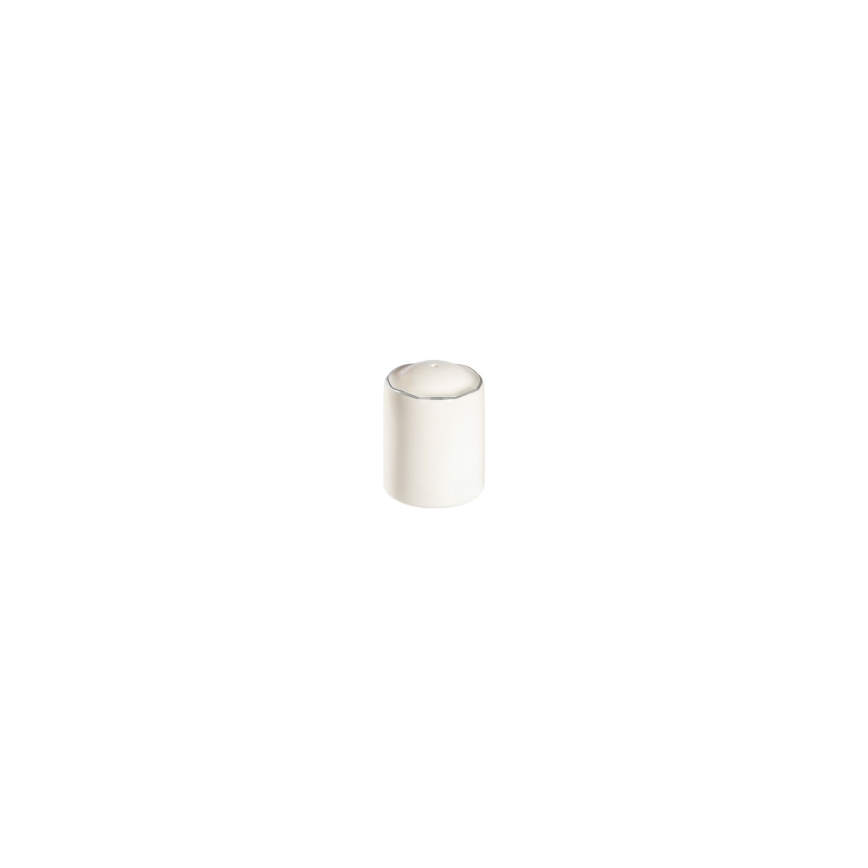 53-delni jedilni komplet, bel/srebrn, porcelan