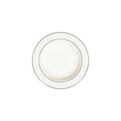 53-delni jedilni komplet, kremne in srebrne barve, iz porcelana