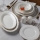 53-delni jedilni set, bela/zlata, porcelan