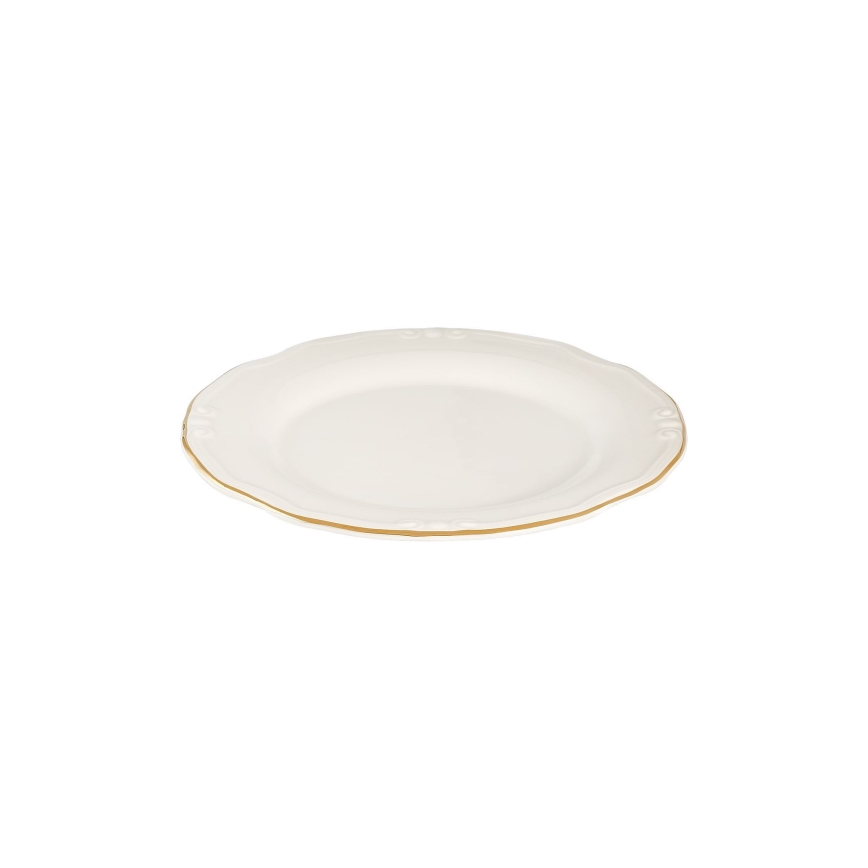 53-delni jedilni set, bela/zlata, porcelan