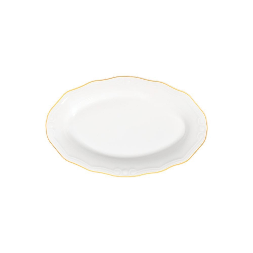 53-delni jedilni set, bela/zlata, porcelan