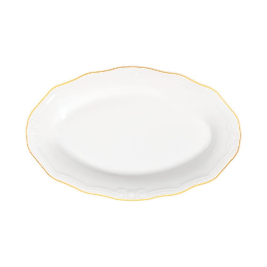 53-delni jedilni set, bela/zlata, porcelan