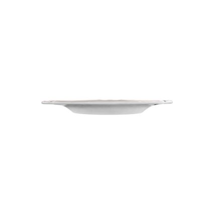 53-delni komplet jedilnega posodja, bel/srebrn, porcelan