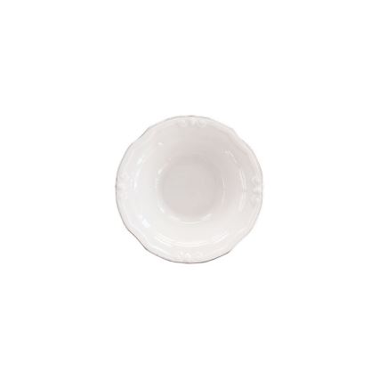53-delni komplet jedilnega posodja, bel/srebrn, porcelan