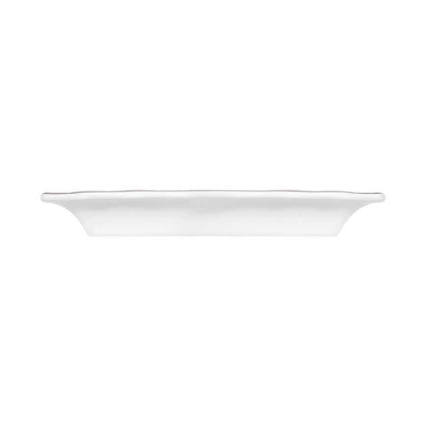 53-delni komplet jedilnega posodja, bel/srebrn, porcelan