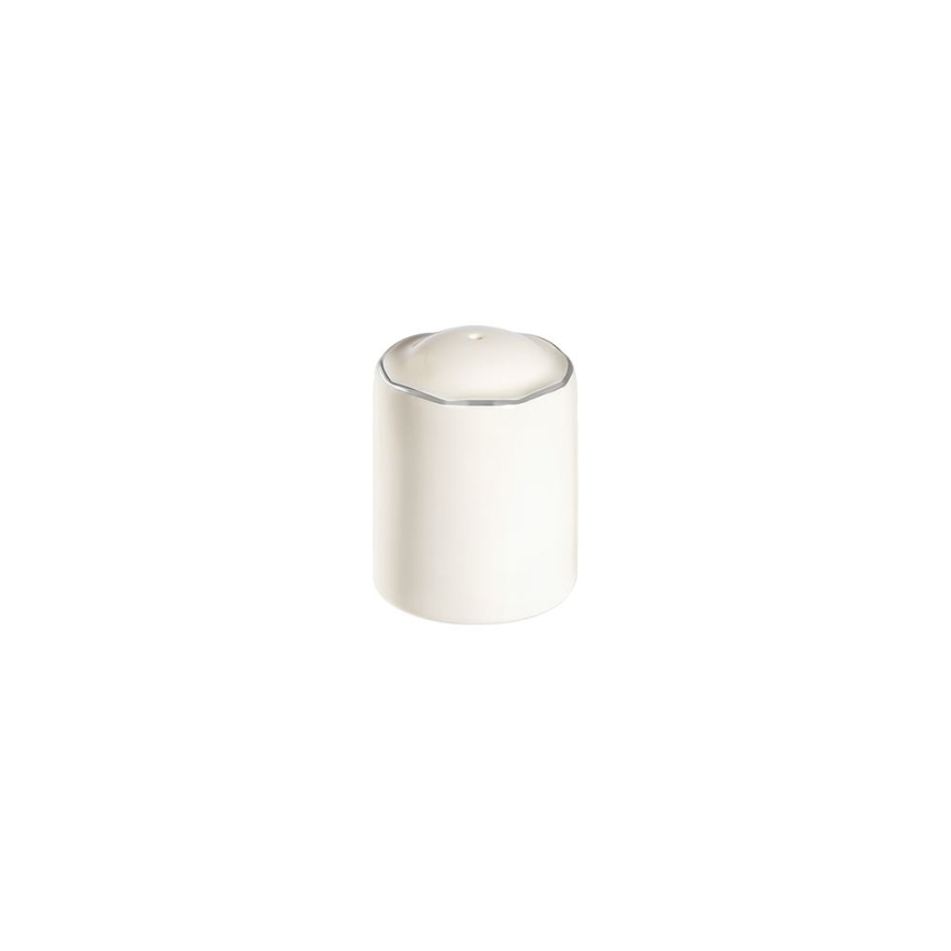 53-delni komplet jedilnega posodja, bel/srebrn, porcelan