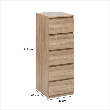 5five - Komoda HEIM 40x118x48 cm rjava