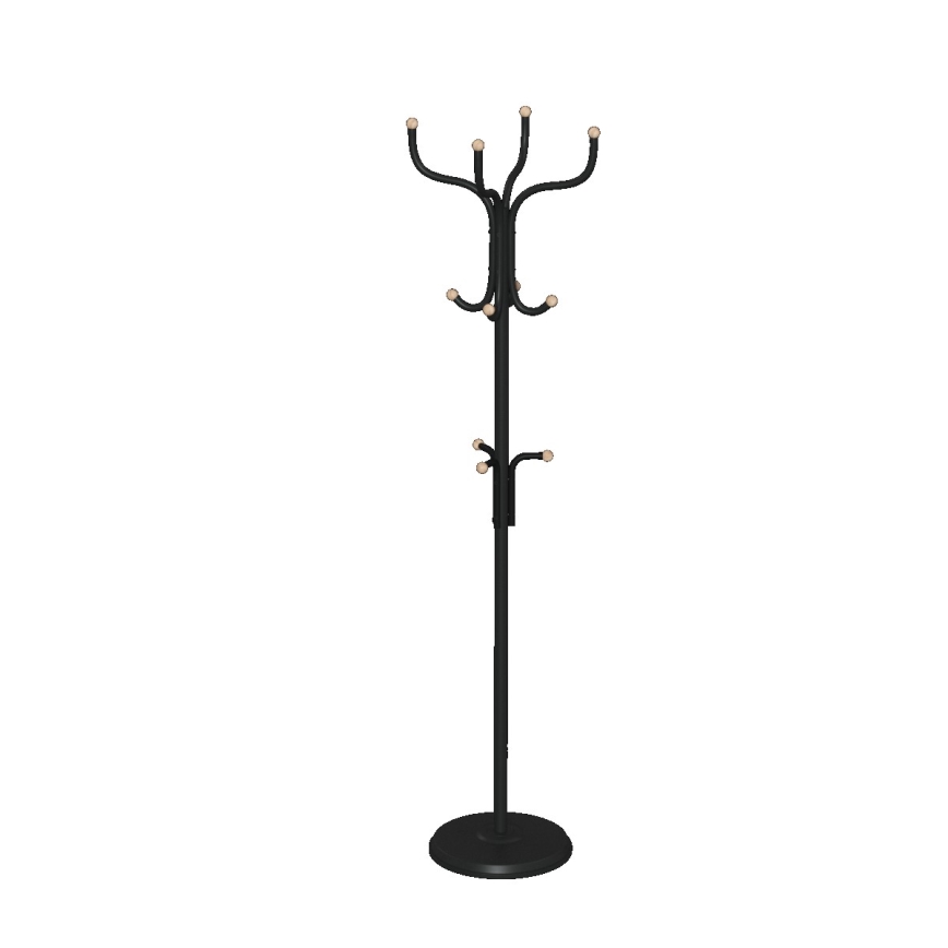5five - Samostoječi obešalnik RAFU 178x43 cm črna