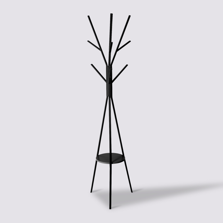 5five - Samostoječi obešalnik TASO 180x44 cm črn