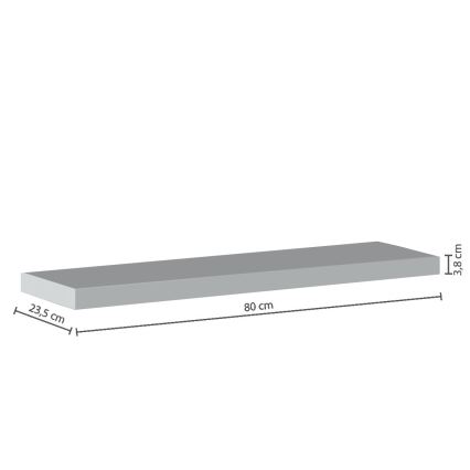 5five - Stenska polica HYLE 80x24 cm bela