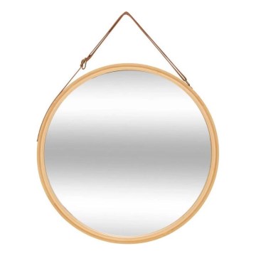5five - Stensko ogledalo LOBEE, premer 38 cm, bambus