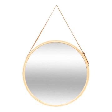 5five - Stensko ogledalo LOFT, premer 50 cm, iz bambusa