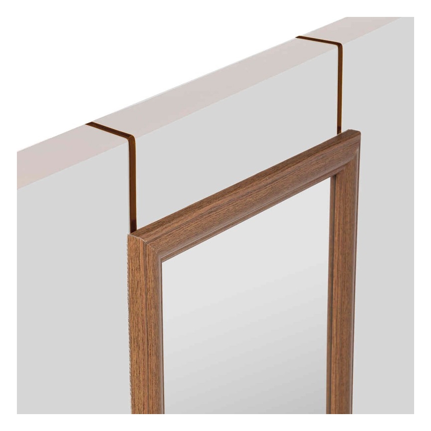 5five - Viseče ogledalo za vrata MATCHING 125x35 cm rjavo