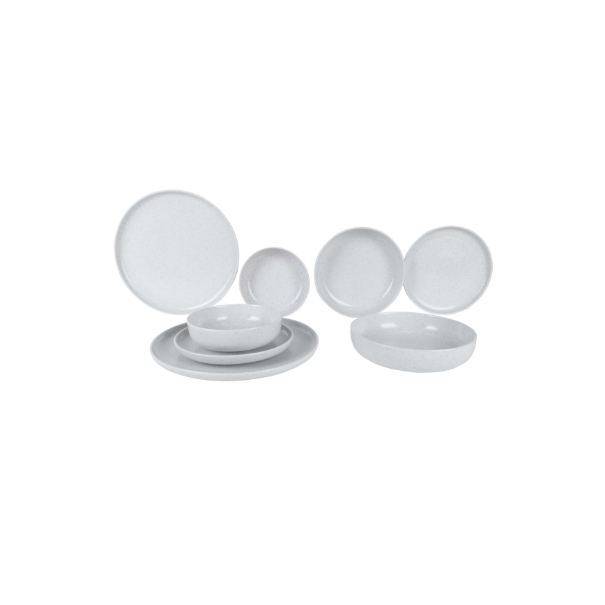 8-delni jedilni set iz porcelana v bež barvi