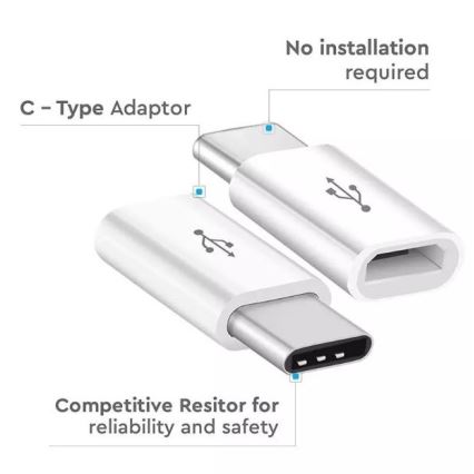 Adapter Micro USB za USB-C bel