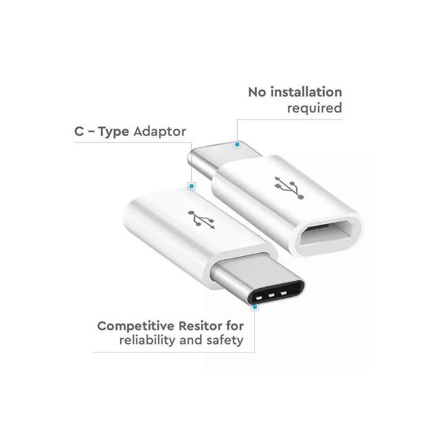 Adapter Micro USB za USB-C bel