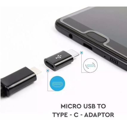 Adapter Micro USB za USB-C črn