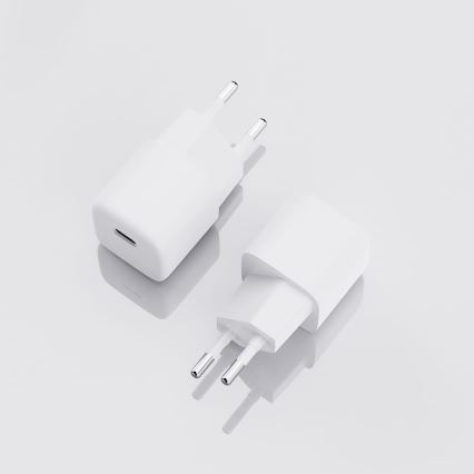 Adapter USB-C Power Delivery 20W/230V bela