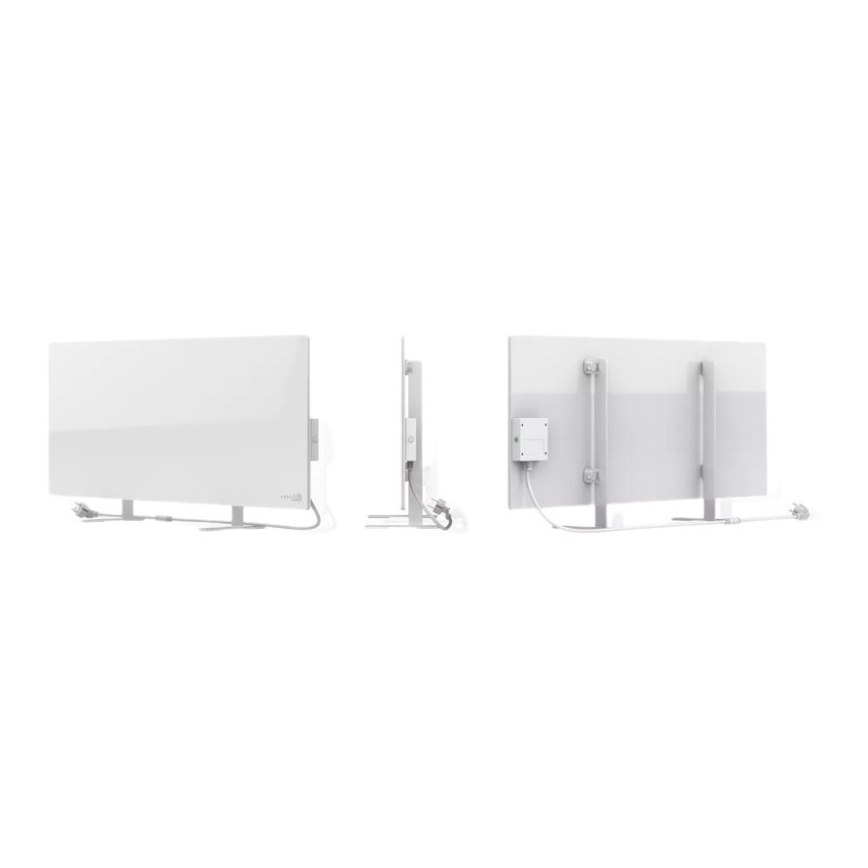 AENO - Pametni električni infrardeči panel z LED-zaslonom, 700 W, časovnikom/termostatom, IP44, Wi-Fi, bel