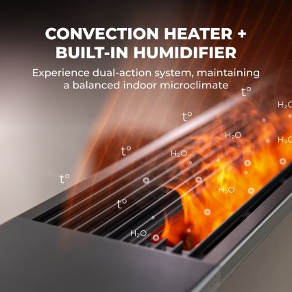 AENO - Pametni električni grelec/konvektor 1000/2000 W, črna