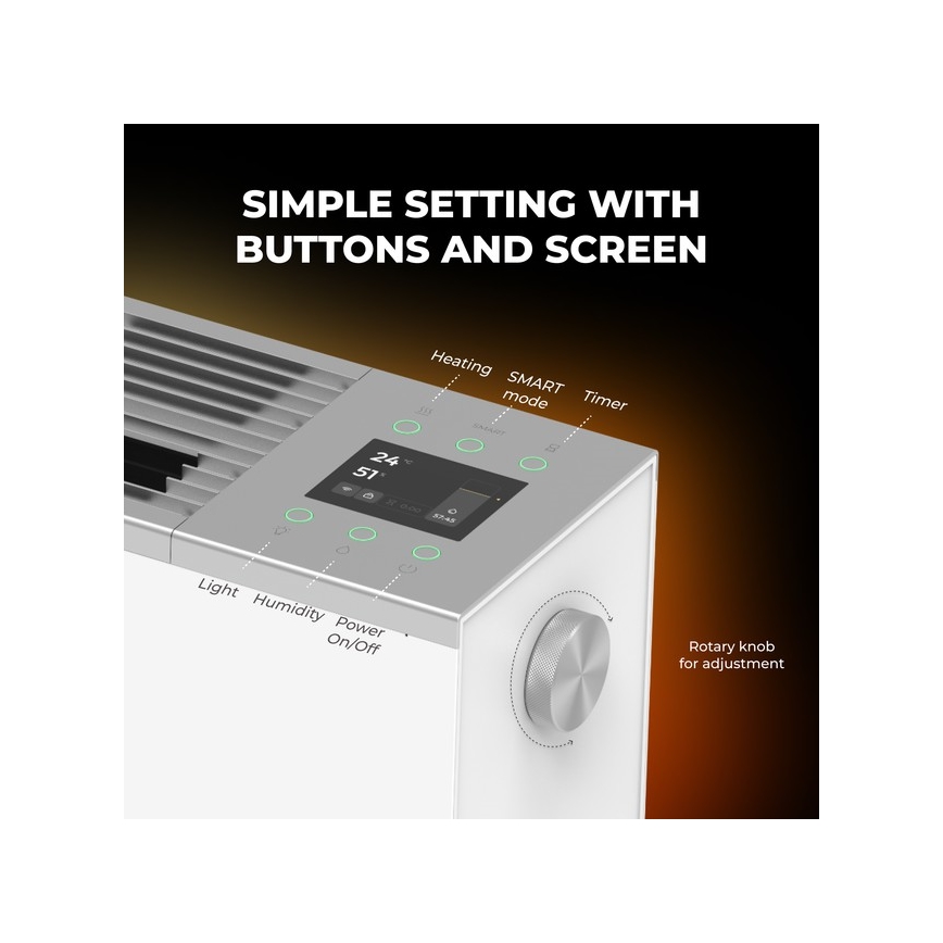 AENO - Pametni električni grelec/konvektor 1000/2000W bel