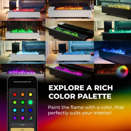 AENO - Pametni električni grelec/konvektor 1000/2000W črni