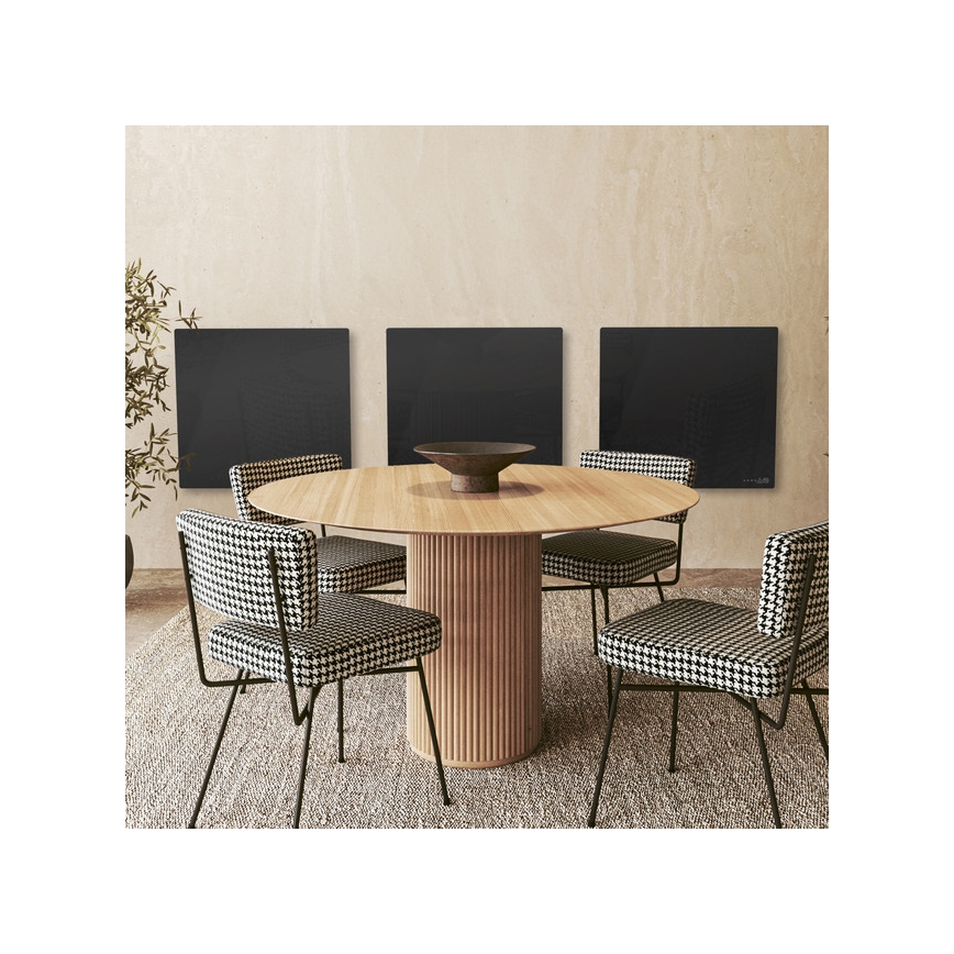 AENO - Pametni električni infrapanel 500W časovnik/termostat Wi-Fi črna