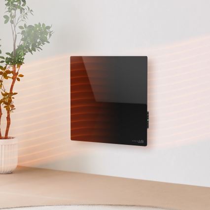 AENO - Pametni električni infrapanel 500W časovnik/termostat Wi-Fi črna
