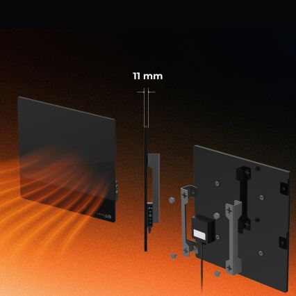 AENO - Pametni električni infrapanel 500W časovnik/termostat Wi-Fi črna