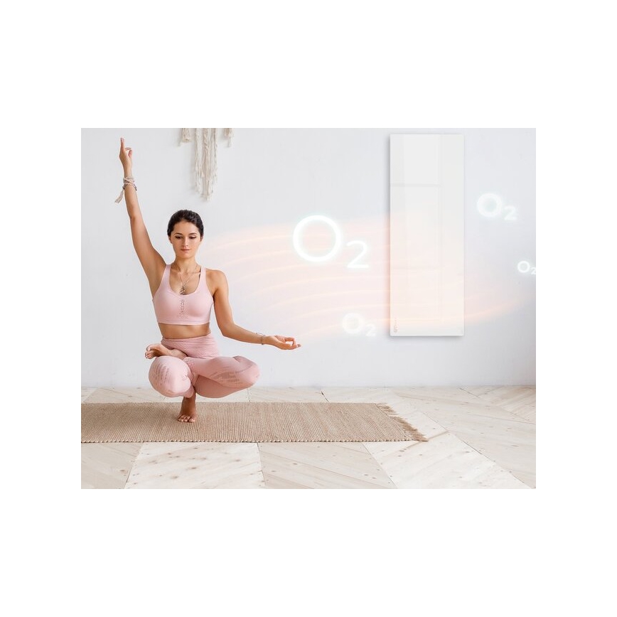 AENO - Pametni električni infrardeči panel 700W časovnik/termostat IP44 Wi-fi bela