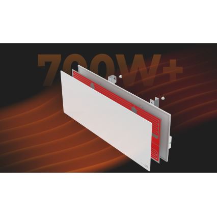 AENO - Pametni električni infrardeči panel 700W časovnik/termostat IP44 Wi-fi bela