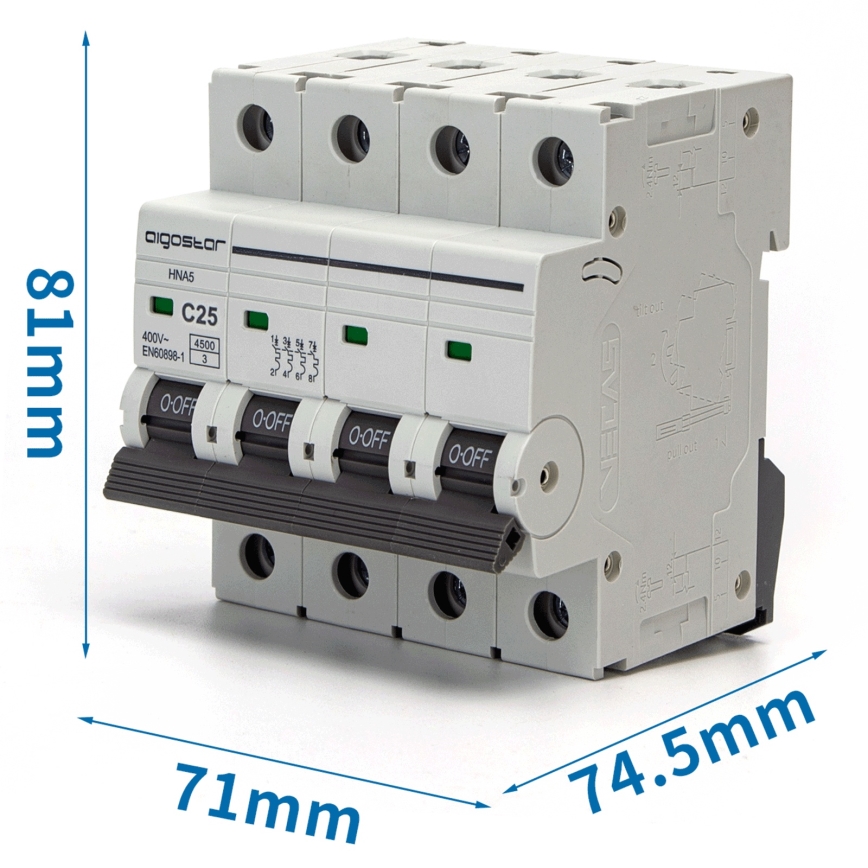 Aigostar - 4-polni odklopnik 4P-25A-C 400V
