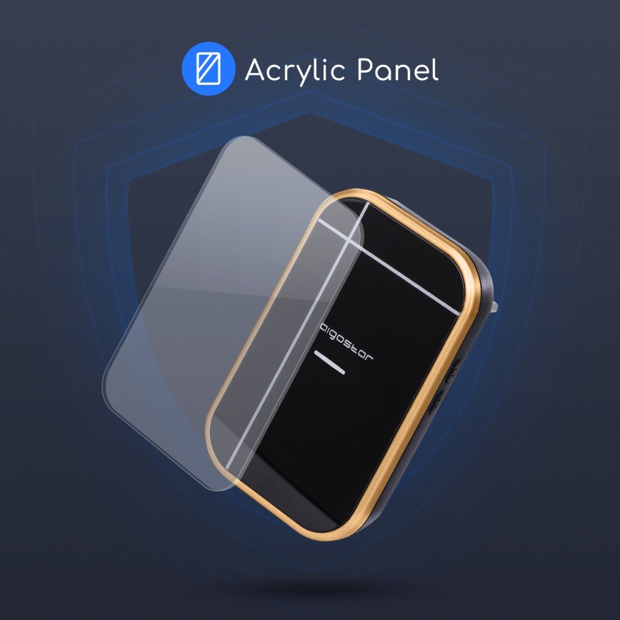 Aigostar - Brezžični zvonec za vtičnico 230V/12V IP44 črna