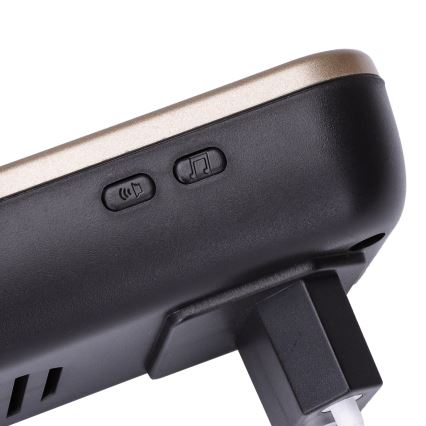 Aigostar - Brezžični zvonec za vtičnico 230V/12V IP44 črna