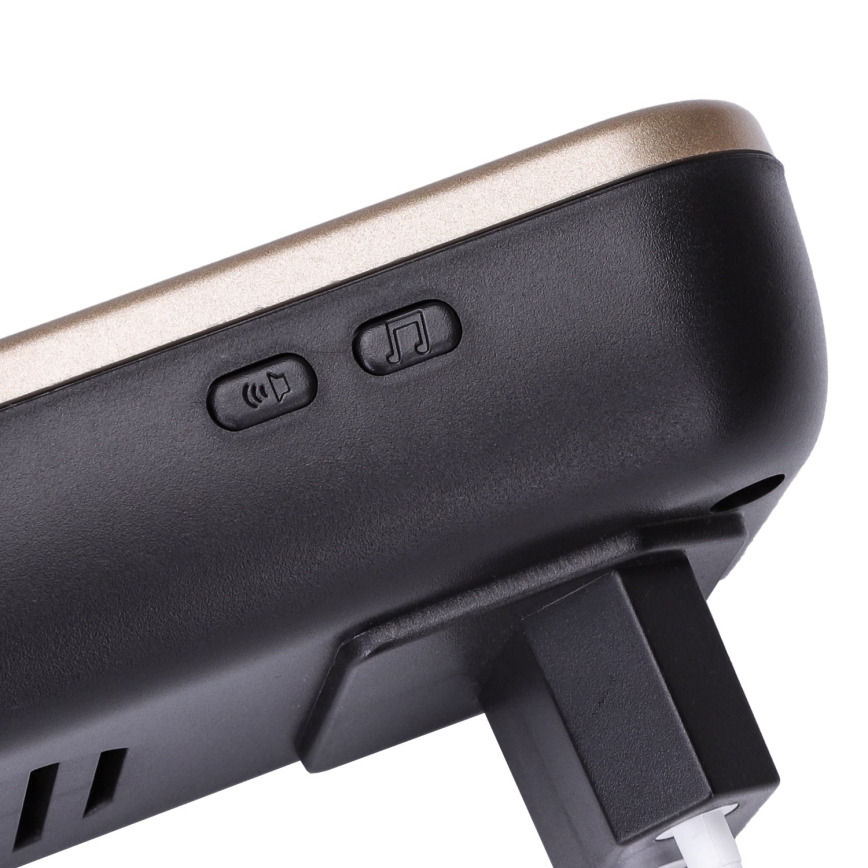 Aigostar - Brezžični zvonec za vtičnico 230V/12V IP44 črna