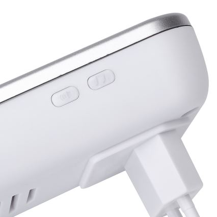 Aigostar - Brezžični zvonec za vtičnico 230V/12V IP44, srebrne barve