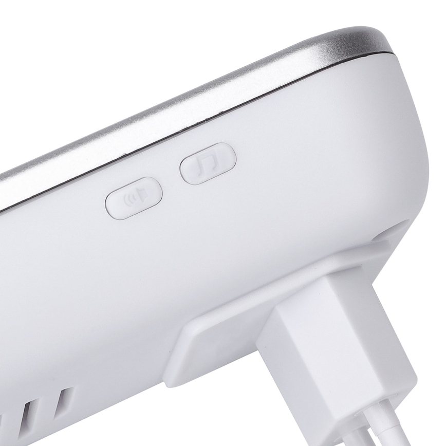 Aigostar - Brezžični zvonec za vtičnico 230V/12V IP44, srebrne barve