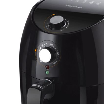 Aigostar - Cvrtnik na vroč zrak 1500W/230V 3,5l črna