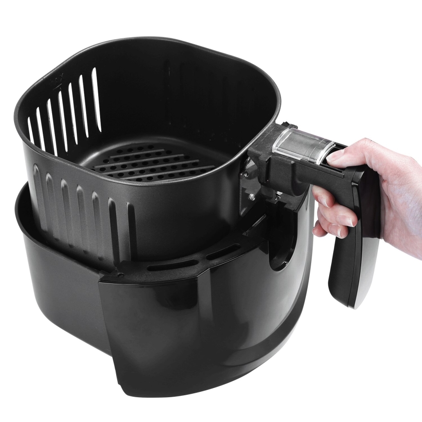 Aigostar - Cvrtnik na vroč zrak 1500W/230V 3,5l črna