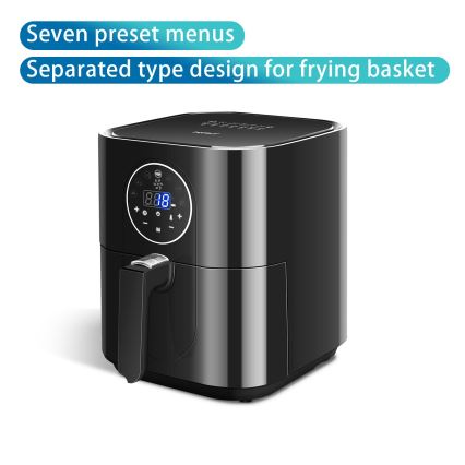 Aigostar - Cvrtnik na vroč zrak 1500W/230V 3,5l črna