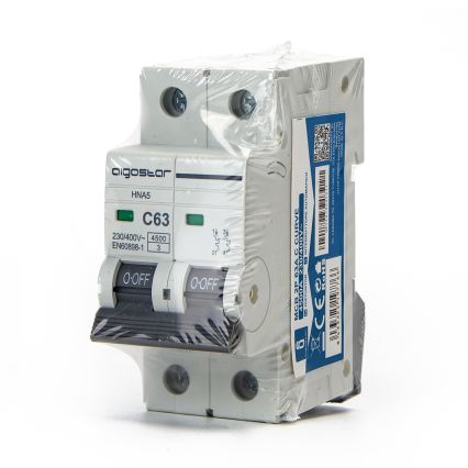 Aigostar - Dvofazni izklopnik 2P-63A-C 230-400V