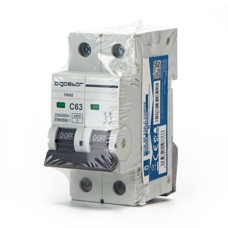 Aigostar - Dvofazni izklopnik 2P-63A-C 230-400V