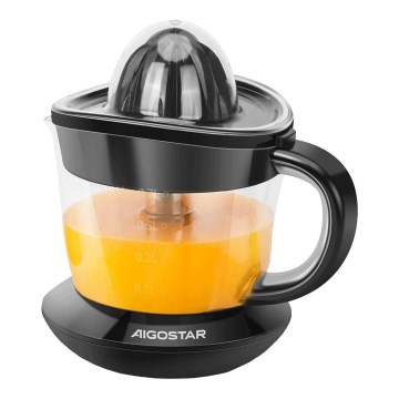 Aigostar - Električna stiskalnica citrusov 1l 40W/230V črna