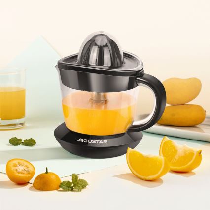 Aigostar - Električna stiskalnica citrusov 1l 40W/230V črna