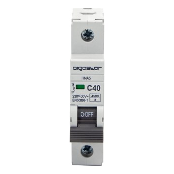 Aigostar - Enofazni avtomatski odklopnik 1P-40A-C 230-400V