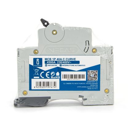 Aigostar - Enofazni avtomatski odklopnik 1P-40A-C 230-400V